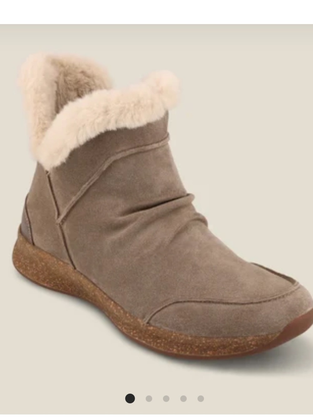 Taos Future Mid Boots in Suede with Faux Fur Lining Sz 9